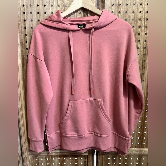 3 Piece Set Athletic Works Soft Sweatshirt Hoodie Herringbone Leggings Rose - Picture 3 of 9